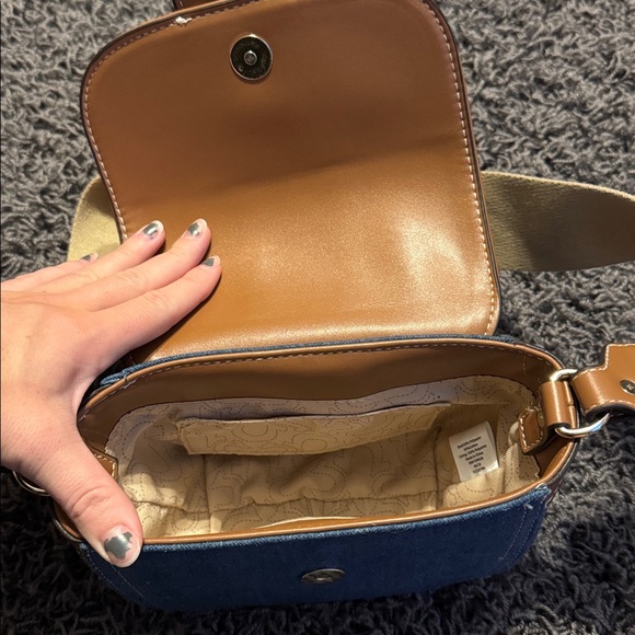 True Religion Denim and Tan Crossbody Bag - Picture 3 of 3